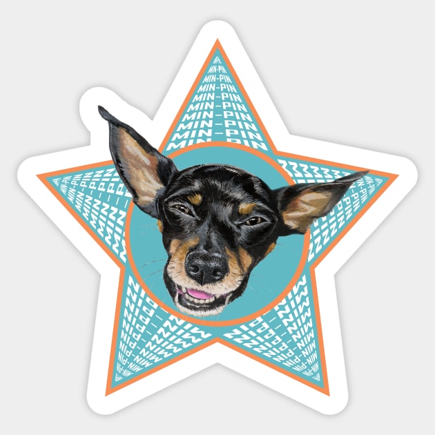 Min-Pin Sticker by natearts